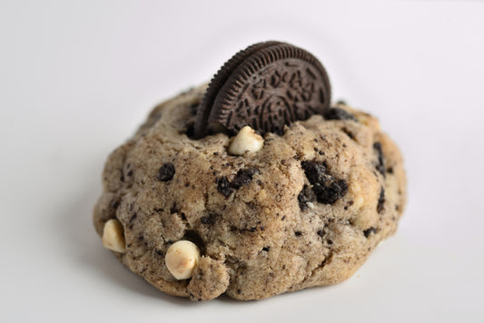 White Chocolate Oreo Stuffed Cookie