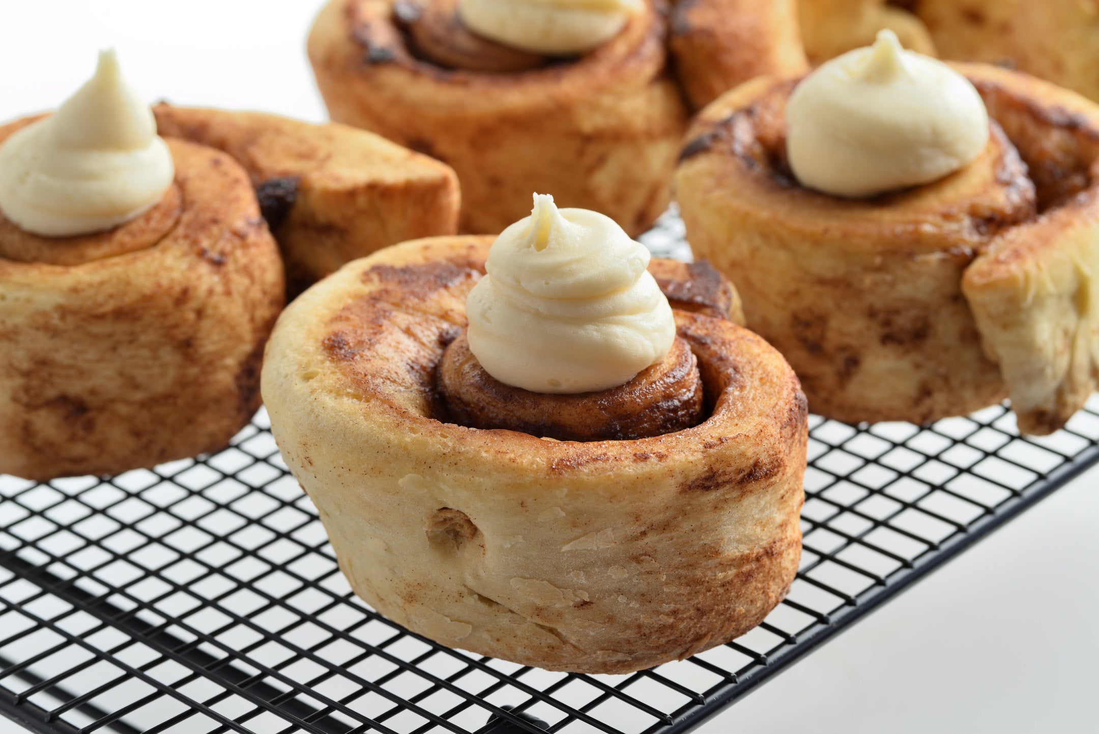Cinnamon Raisin Buns with Buttercream Frosting